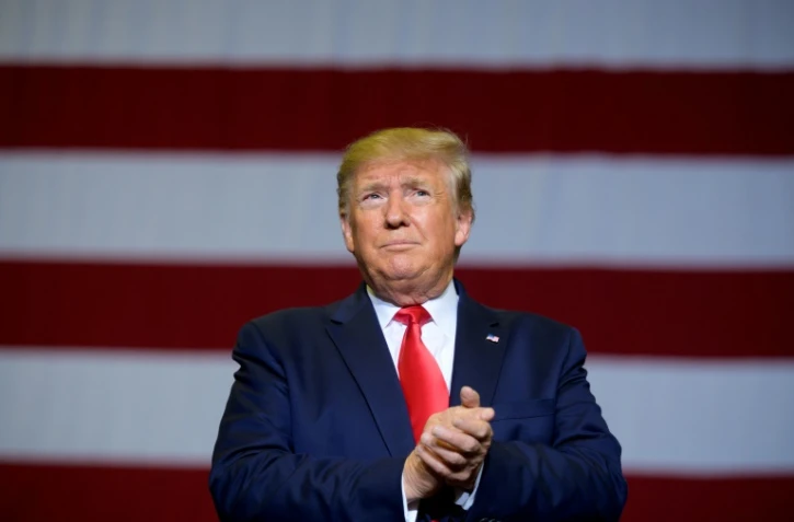 Le président américain Donald Trump lors d'un meeting à Tupelo, le 1er novembre 2019 dans le Mississippi