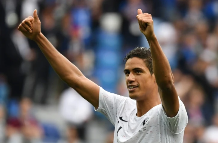 Le défenseur français Raphaël Varane buteur lors de la qualification de la France en demi-finale du Mondial le 6 juillet 2018