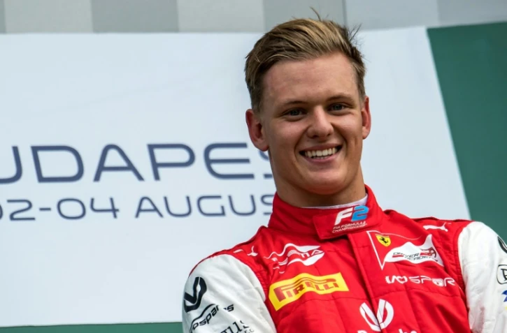 Mick Schumacher vainqueur du GP de Hongrie de Formule 2, à Mogyorod, le 4 août 2019