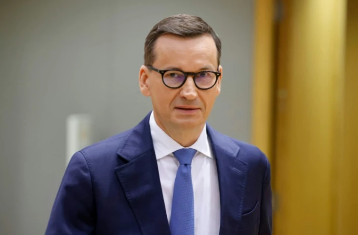 Le Premier ministre polonais Mateusz Morawiecki au sommet du Conseil européen, à Bruxelles, le 29 juin 2023