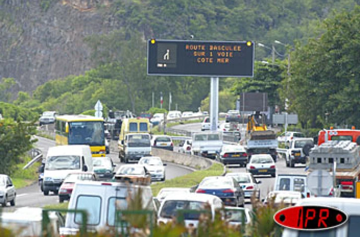 Embouteillage à l'entrée de la route du Littoral (Photo archives)