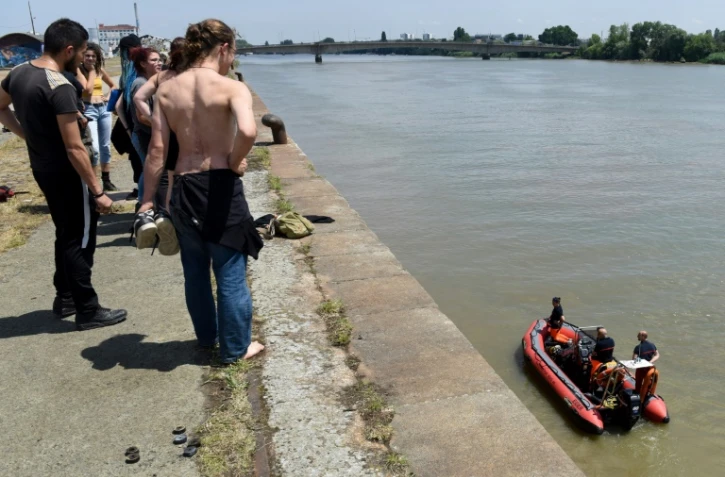 Le quai Wilson Ă Nantes lors des recherches pour retrouver Steve, le 25 juin 2019