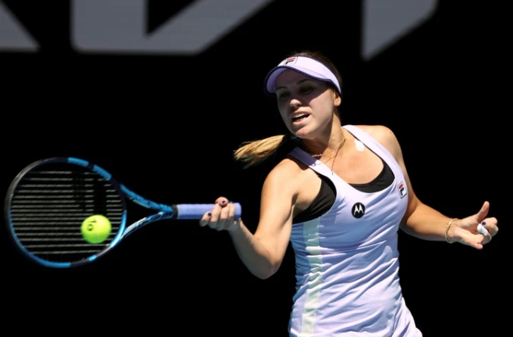 L'Américaine Sophia Kenin pendant son match contre l'Australienne Maddison Inglis, le 9 février 2021 pendant l'Open d'Australie à Melbourne