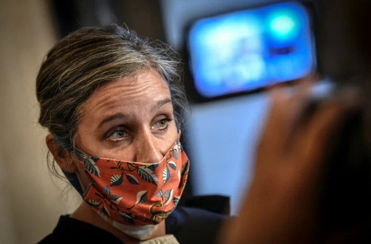 L'avocate de "Claire" Clélia Richard lors d'une conférence de presse devant la Cour de cassation à Paris le 16 septembre 2020