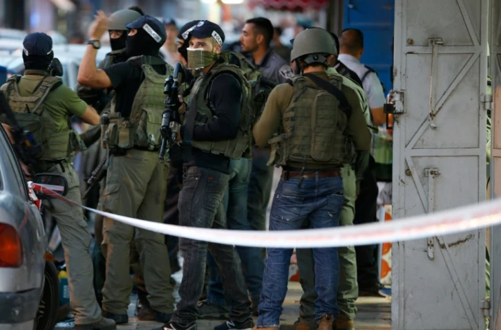 Les forces de sécurité israéliennes à Jérusalem après une attaque, le 8 mars 2016