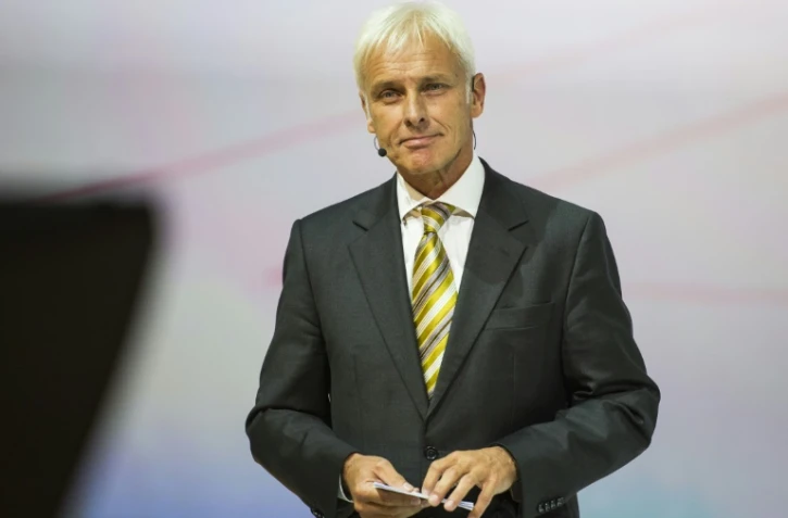 Le patron de Porsche, Matthias Müller, au salon automobile de Francfort, le 14 septembre 2015