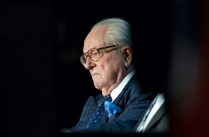 L'ex-président du Front national (FN) Jean-Marie Le Pen, à Vineuil le 15 mai 2014