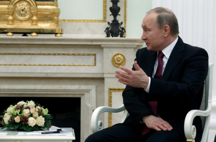 Vladimir Poutine Ă Moscou, le 11 avril 2017