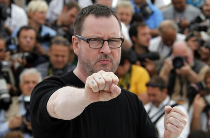 Le réalisateur danois Lars von Trier lors de la présentation au Festival de Cannes de son film  "Melancholia" le 18 mai 2011