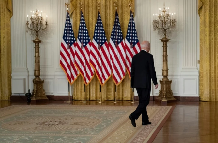 Le président américain Joe Biden après un discours sur l'Afghanistan, le 16 août 2021 à la Maison Blanche