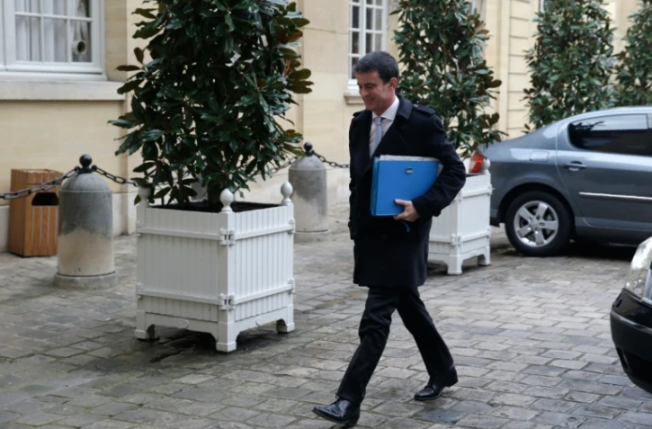 Le Premier ministre Manuel Valls, le 26 janvier 2016 Ă l'HĂ´tel Matignon Ă Paris