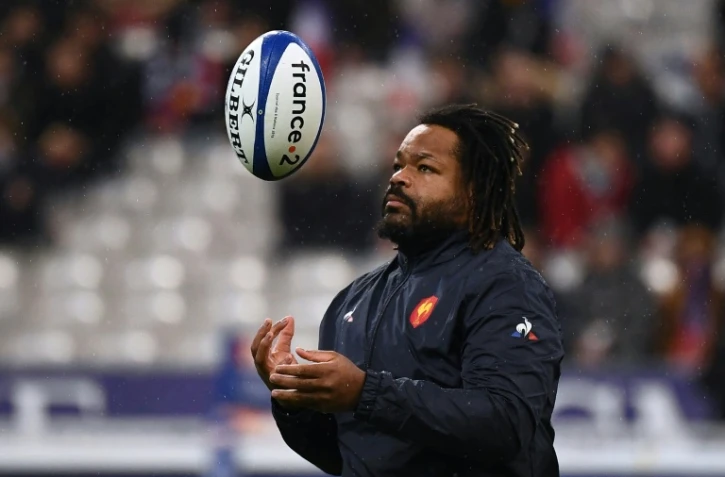 Le centre Mathieu Bastareaud avant un match du Tournoi des six Nations face au Pays de Galles, au Stade de France, le 1er février 2019