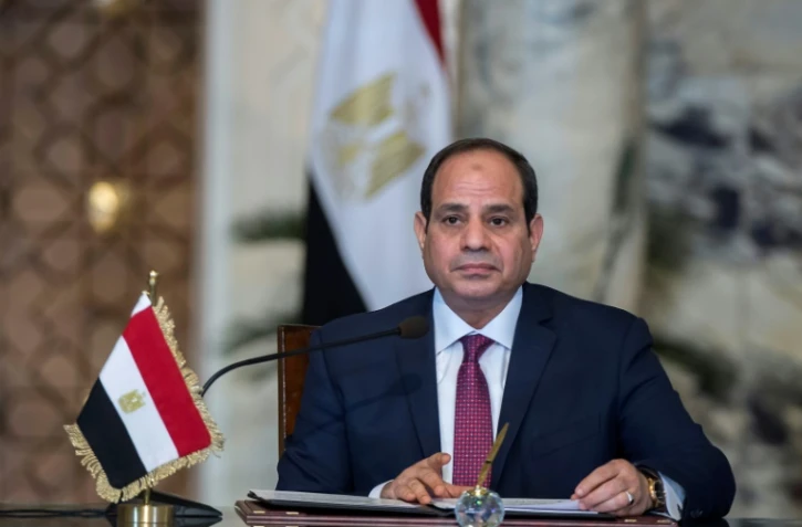 Le président égyptien Abdel Fattah al-Sissi, le 11 décembre 2017 lors d'une conférence de presse au Caire
