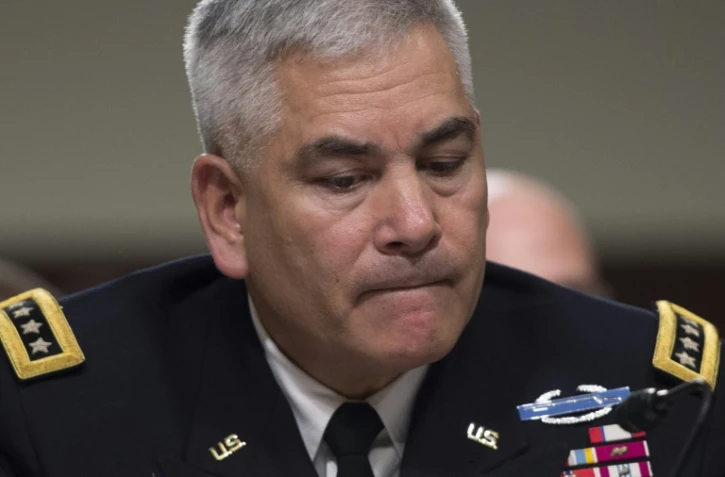 Le général John Campbell, chef de la mission de l'Otan en Afghanistan, devant la Commission des forces armées du Sénat américain, à Washington, le 6 octobre 2015