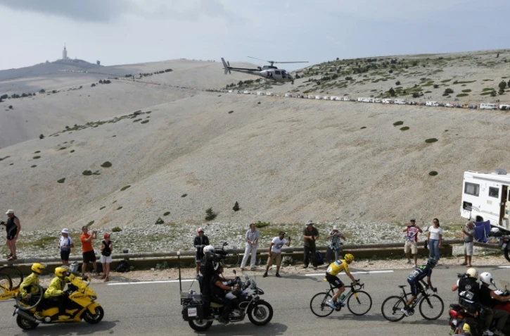 Nairo Quintana et Christopher Froome lors d'une étape du Tour de France au Mont Ventoux, le 14 juillet 2013