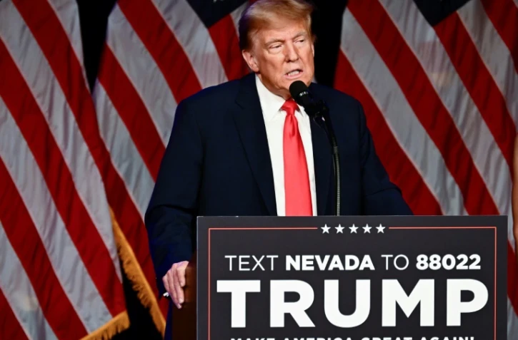 L'ancien président américain Donald Trump à Las Vegas, le 8 février 2024 au Nevada