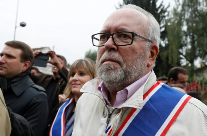 Le trésorier du Front national Wallerand de Saint-Just à Forges-les-Bains, près de Paris le 8 octobre 2016