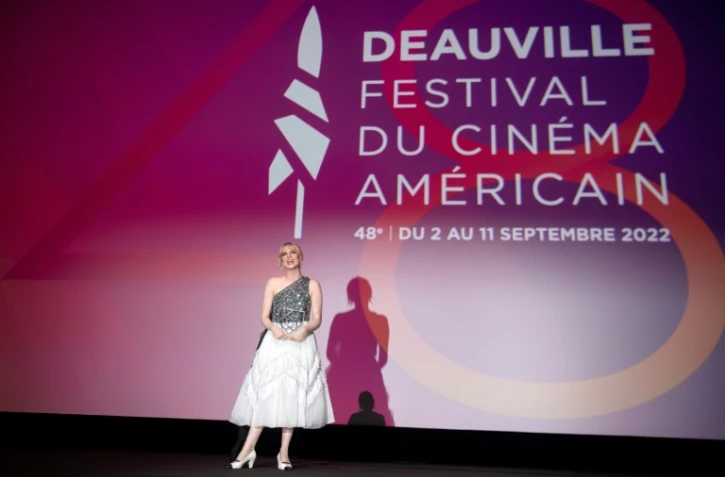 L'actrice américaine Lucy Boynton, à l'ouverture du festival du cinéma américain, à Deauville, le 2 septembre 2022