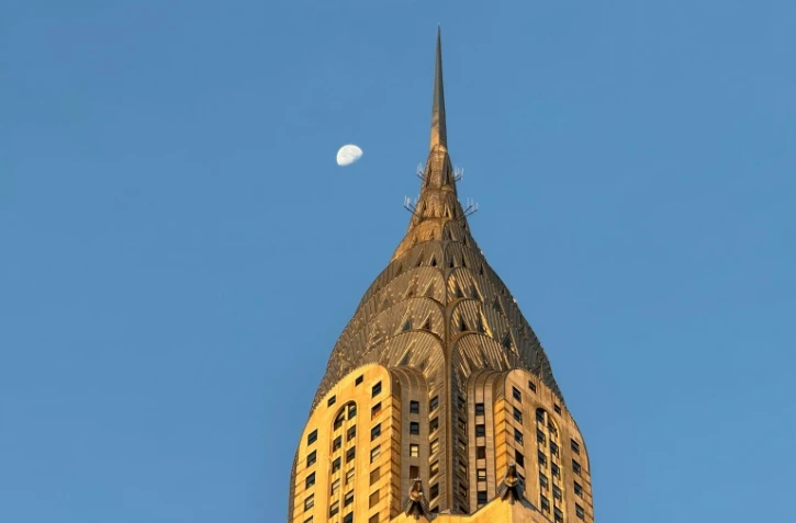 Le sommet du Chrysler Building, Ă New York, le 4 octobre 2023