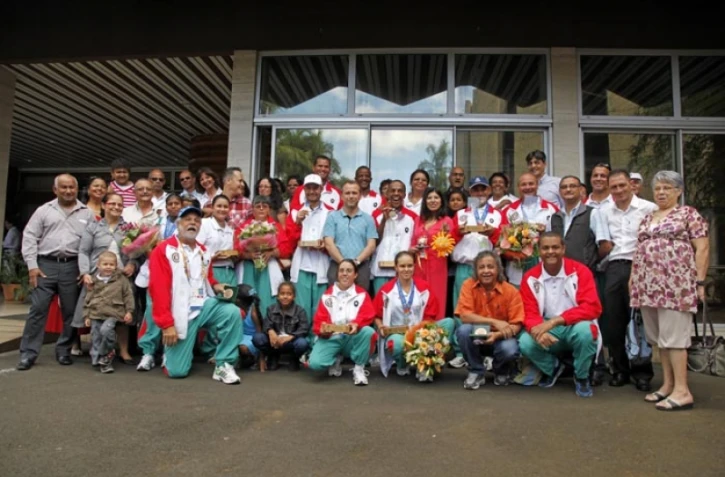 Mercredi 13 juillet 2011 - Récompense pour les médaillés handicapés d'Athènes
Photo Michel Désiré