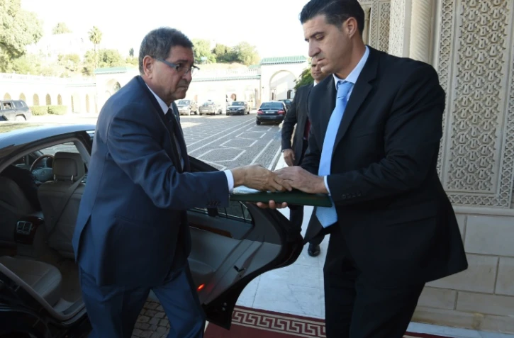 Le Premier ministre Habib Essid à son arrivée le 25 novembre 2015 au palais de Carthage à Tunis