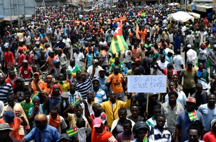 Manifestation de l'opposition à Lomé, à Togo, le 6 septembre 2017