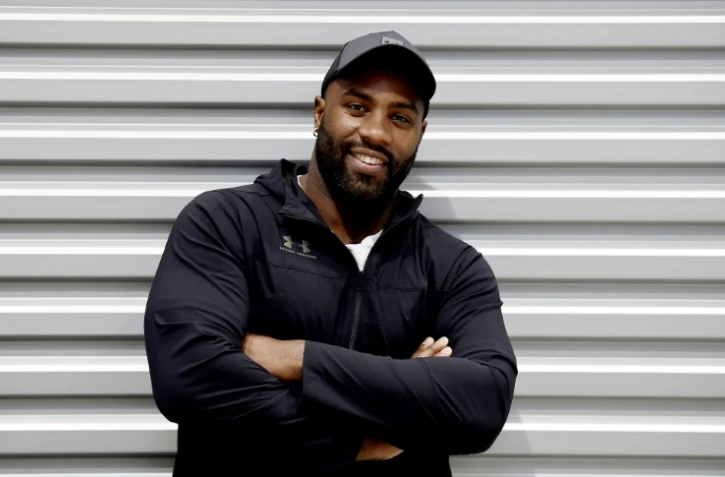 Le judoka français Teddy Riner pose lors du Sommet sur la Performance Humaine, sponsorisé par Under Armour, le 14 janvier 2020 à Baltimore (USA)