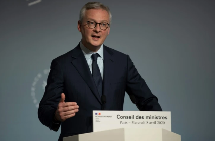 Le ministre de l'Economie Bruno Le Maire, à l'Elysée, à l'issue du Conseil des ministres, le 8 avril 2020