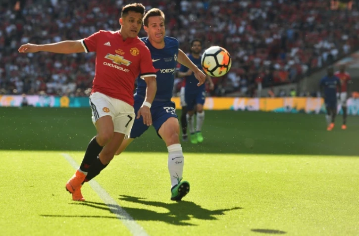 Alexis Sanchez avec Manchester United contre Chelsea en finale de la Coupe d'Angleterre à Wembley, le 19 mai 2018