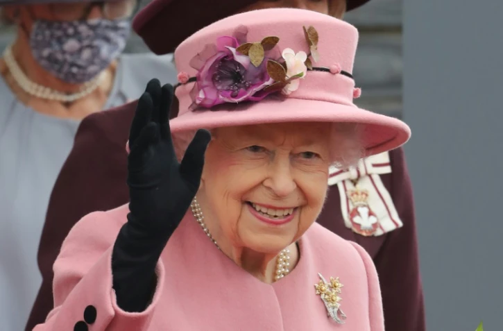 La reine Elizabeth II, le 14 octobre 2021 Ã  Cardiff