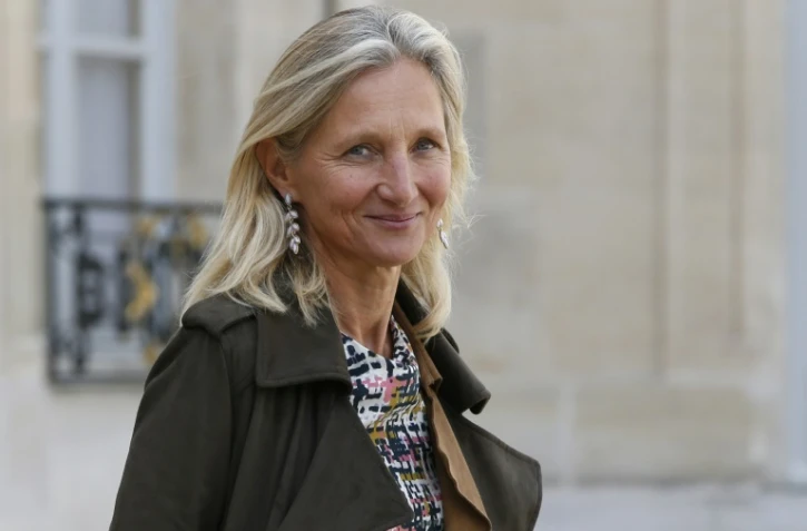 Clara Gaymard, présidente de la branche française du conglomérat américain General Electric (GE), le 15 septembre 2015 à l'Elysée
