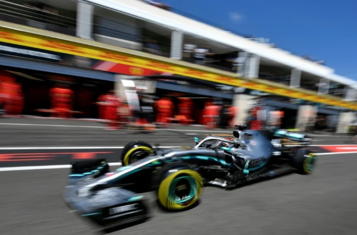 Le pilote britannique Lewis Hamilton (Mercedes) pendant les qualifications du Grand Prix de France de F1 au Castellet (Var), le 22 juin 2019