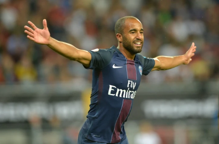 Lucas, du PSG, le 6 août, pour le Trophée des champions, à Klagenfurt (Autriche)