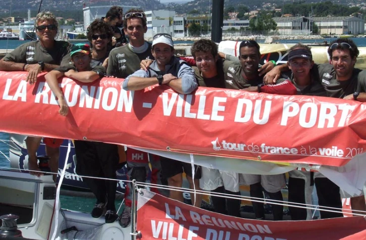 Tour de France à la voile 2011 -
L'équipage du bateau Île de La Réunion - Ville du Port