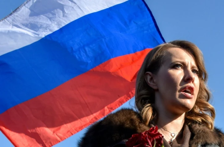La candidate à l'élection présidentielle russe Ksenia Sobchak à Moscou le 27 février 2018