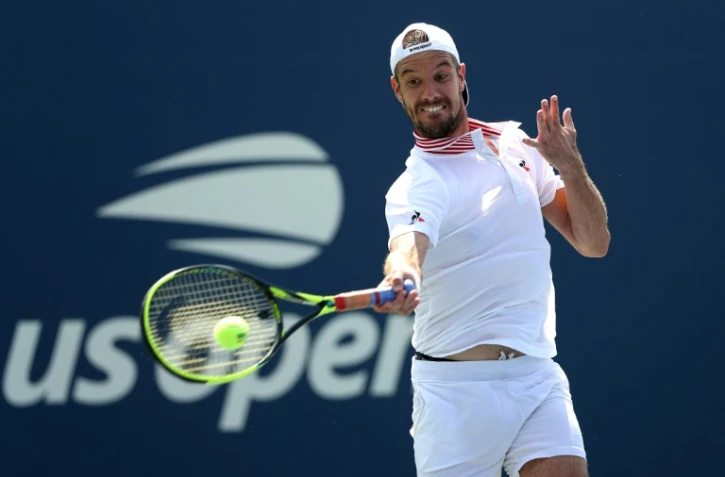 Le Français Richard Gasquet face au Japonais Yuichi Sugita au 1er tour de l'US Open, le 28 août 2018 à New York 