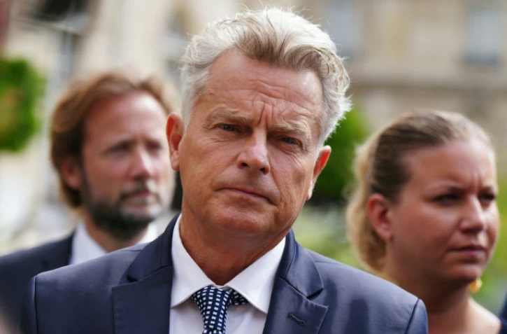 Le secrétaire national du PCF Fabien Roussel à l'Élysée, à Paris, le 23 août 2024