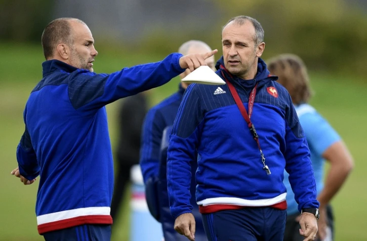 Philippe Saint-André lors d'un entraînement le 7 octobre 2015 à Hensol
