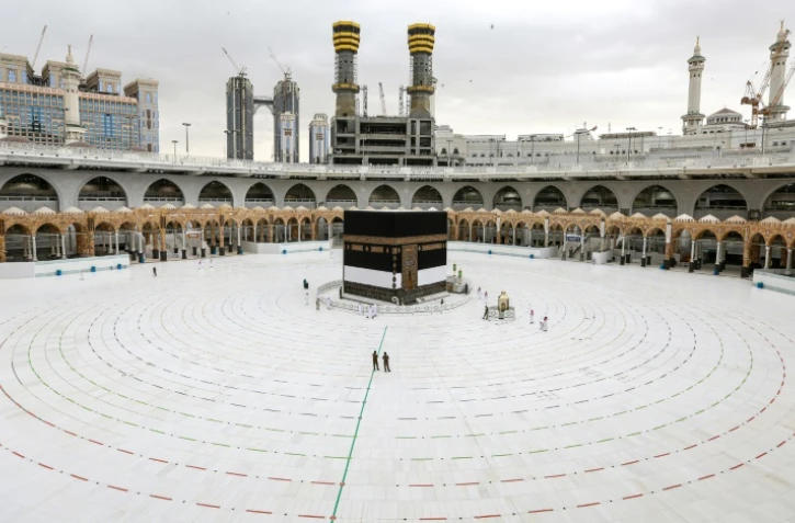 La Kaaba dans la Grande mosquée de La Mecque, le 28 juillet 2020