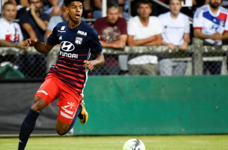 Le jeune attaquant Willem Geubbel lors d'un match avec Lyon face à l'Ajax Amsterdam en amical, le 18 juillet 2017 à Bourgoin-Jallieu