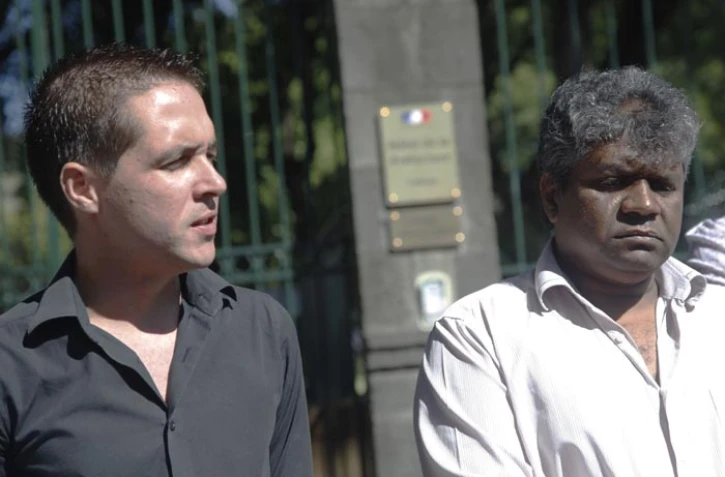 Mercredi 3 août 2011 - Conférence de presse de l'UNEF sur l'embauche de travailleurs étrangers à EDF.
(Photo Michel Désiré)