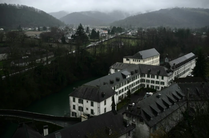 Vue aérienne de l'établissement catholique Notre-Dame-de-Bétharram, le 12 février 2025 dans les Pyrénées-Atlantique