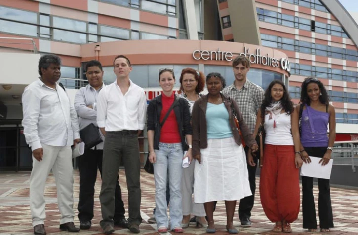 Mercredi 10 août 2011 - Une délégation de l'Alliance des Réunionnais contre la pauvreté a rencontré le directeur de Pôle Emploi.
(Photo Michel Désiré)