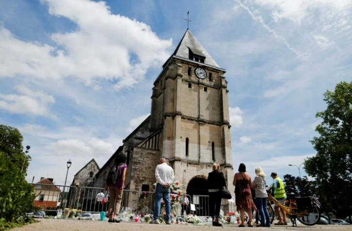 L'église de Saint-Etienne-du-Rouvray, le 28 juillet 2016 