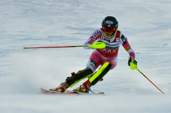 L'Américaine Mikaela Shiffrin dans le slalom le 11 décembre 2016 à Sestrières
