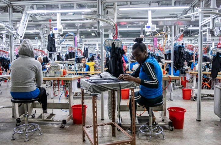 Des employées d'une usine de confection dans le parc industriel de Hawassa, le 1er octobre 2019 dans le sud de l'Ethiopie