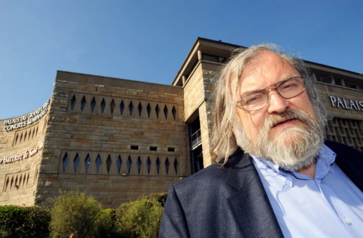 L'écrivain et président du festival du film et du livre Étonnants Voyageurs, Michel Le Bris, le 22 mai 2010 à Saint-Malo, en Ile-et-Vilaine