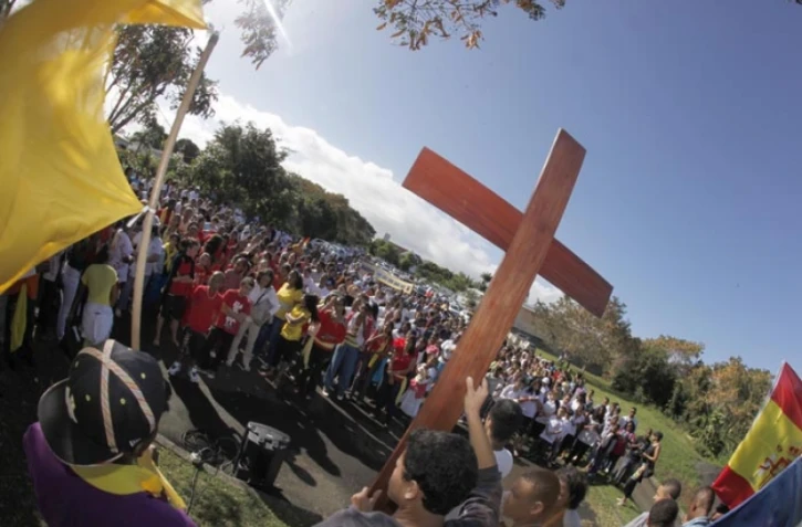 Dimanche 21 août 2011 - "Journée JMJ lokal" à Sainte-Marie.
(Photo Michel Désiré)