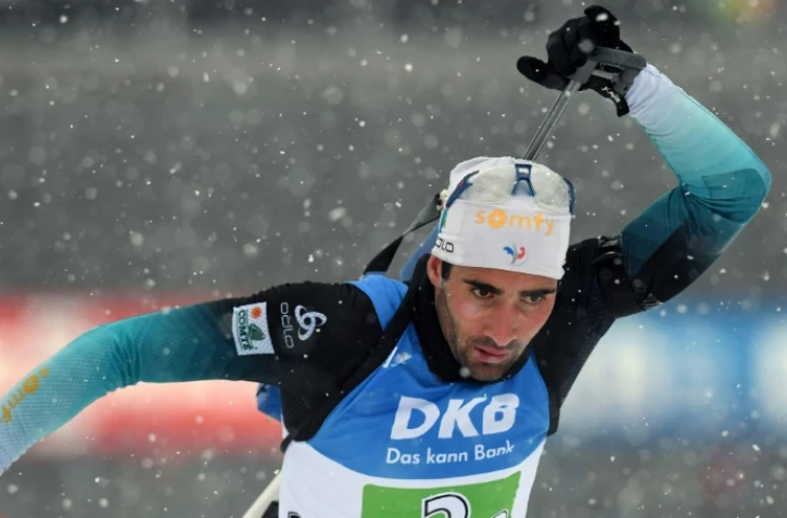 Le biathlète français Martin Fourcade, lors du relais à Ruhpolding, le 18 janvier 2020