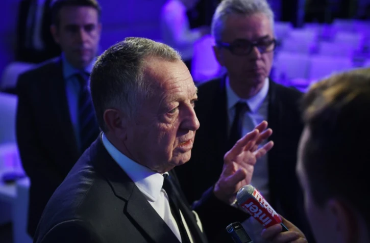 Le président de l'Olympique lyonnais Jean-Michel Aulas, à Pékin le 13 décembre 2016